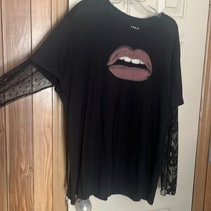 Torrid-lace long sleeved shirt- never worn size 2